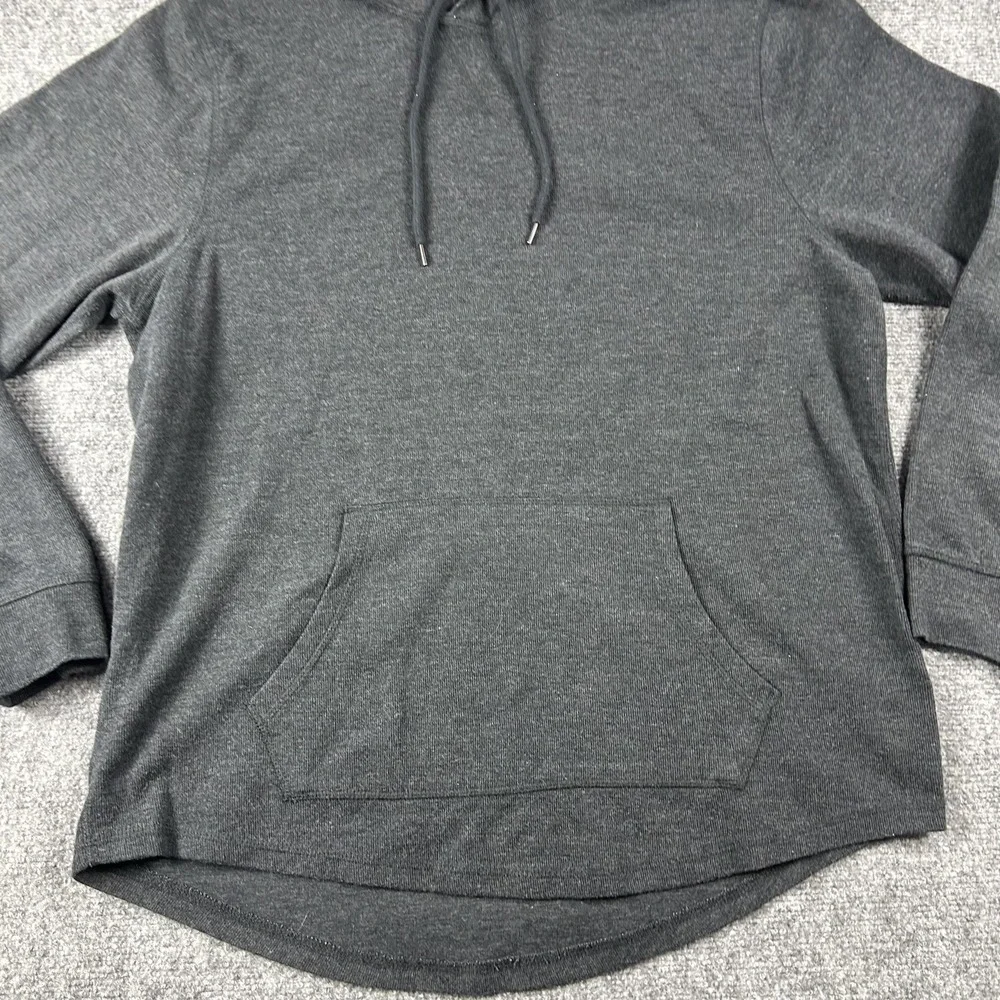 Levi's Hoodie Mens XL Gray Pullover Kangaroo Pocket Curved Hem Solid‎ Basic